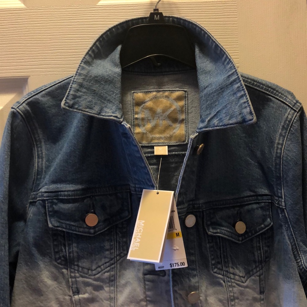 ☄️New Michael Kors Angel Blue  Denim Jacket  Note Not Part of the 1/2 off Sale - Picture 10 of 10